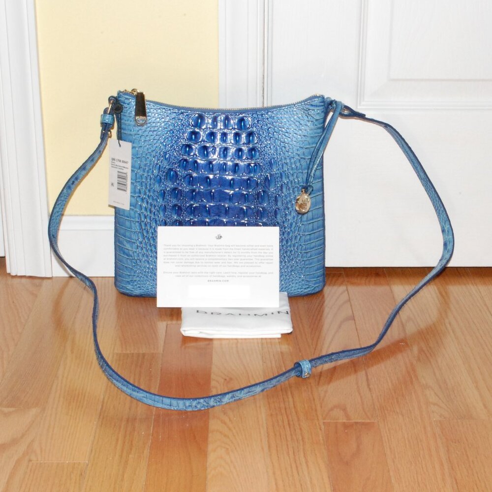 NWT - Brahmin Katie Electric Blue Ombre Melbourne Crossbody